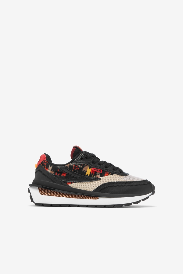 Black-Oxford Tan-White Fila Big Kids' Renno