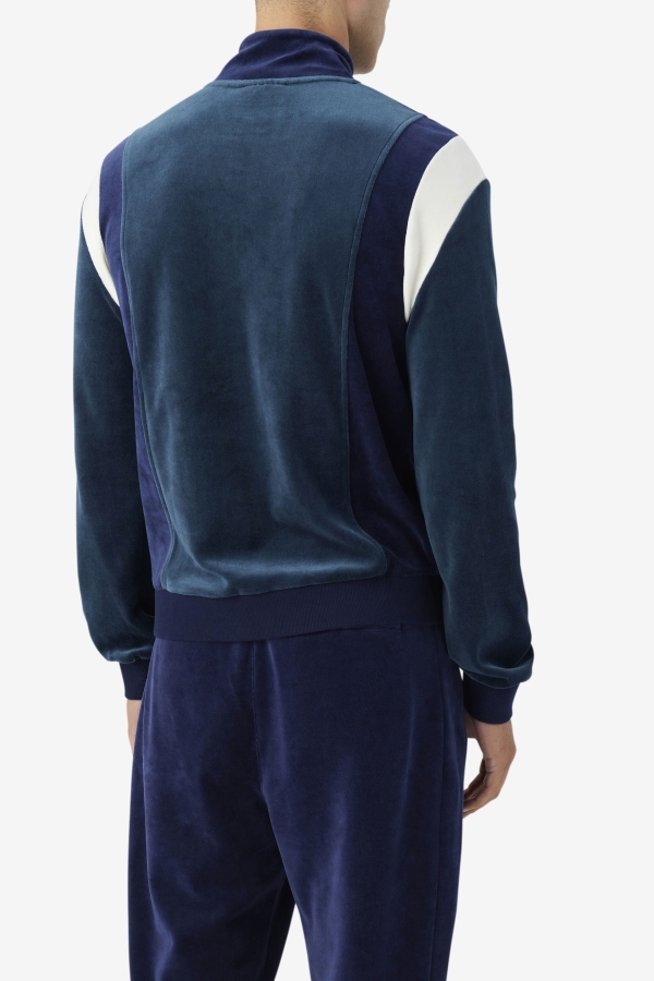 Floyd Velour Jacket Fila Teal-Navy-Egret