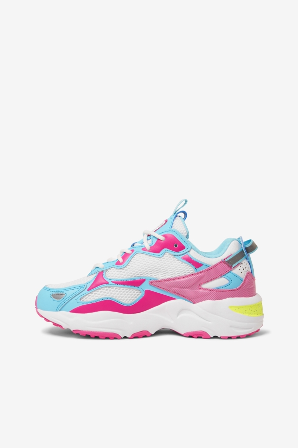 Fila Women\'s Ray Tracer Apex White-Pink Glo-Bluefish