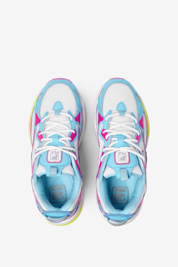 Fila Women\'s Ray Tracer Apex White-Pink Glo-Bluefish