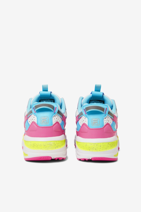 Fila Women\'s Ray Tracer Apex White-Pink Glo-Bluefish