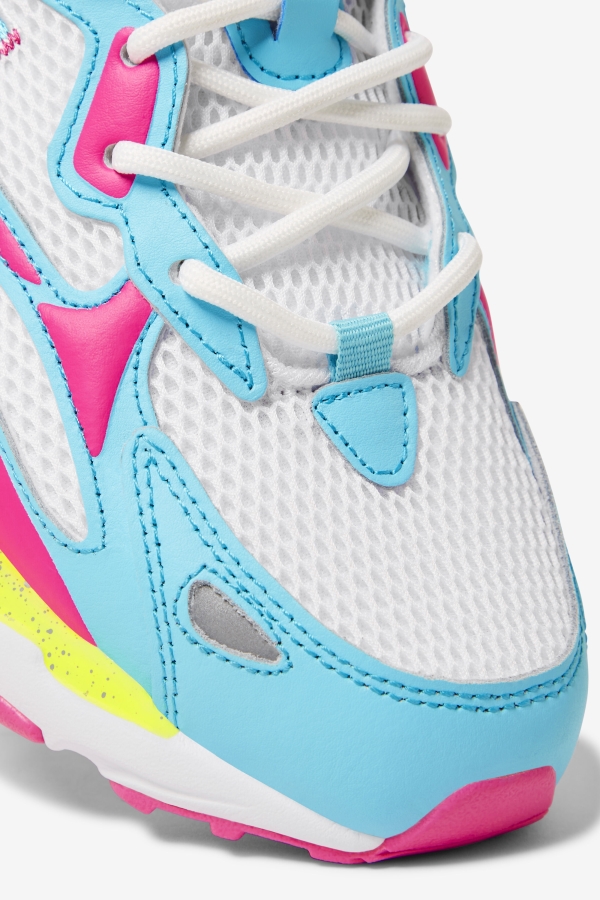 Fila Women\'s Ray Tracer Apex White-Pink Glo-Bluefish