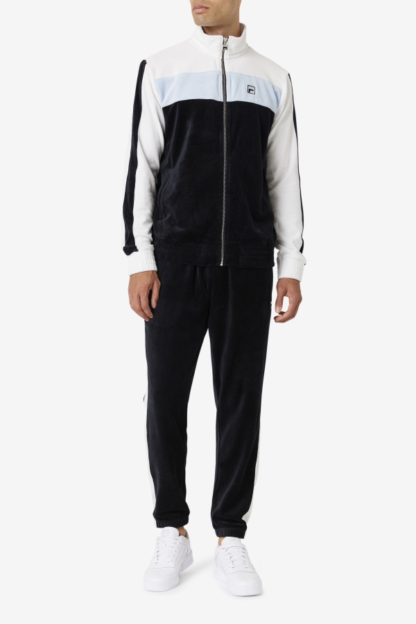 Black-White-Skyway Fila Brice Velour Pant