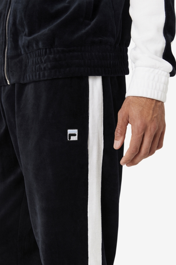 Black-White-Skyway Fila Brice Velour Pant
