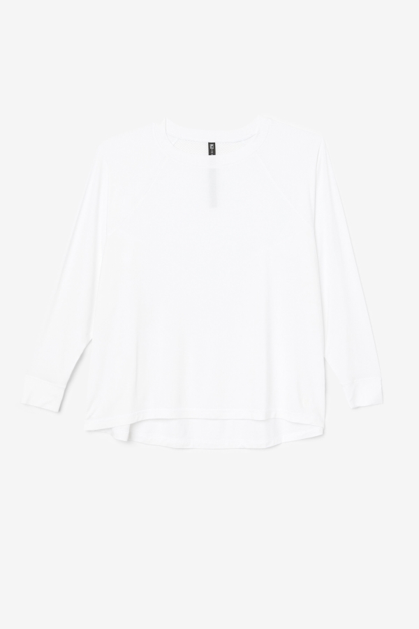 Fi-Lux Mesh Back Long Sleeve Crew Fila White