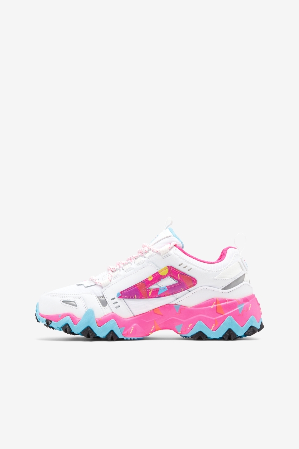 Women\'s Oakmont TR Fila White-Pink Glo-Bluefish