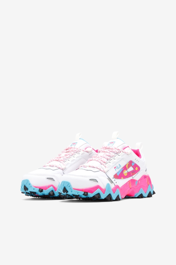 Women\'s Oakmont TR Fila White-Pink Glo-Bluefish