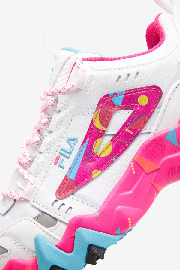 Women\'s Oakmont TR Fila White-Pink Glo-Bluefish