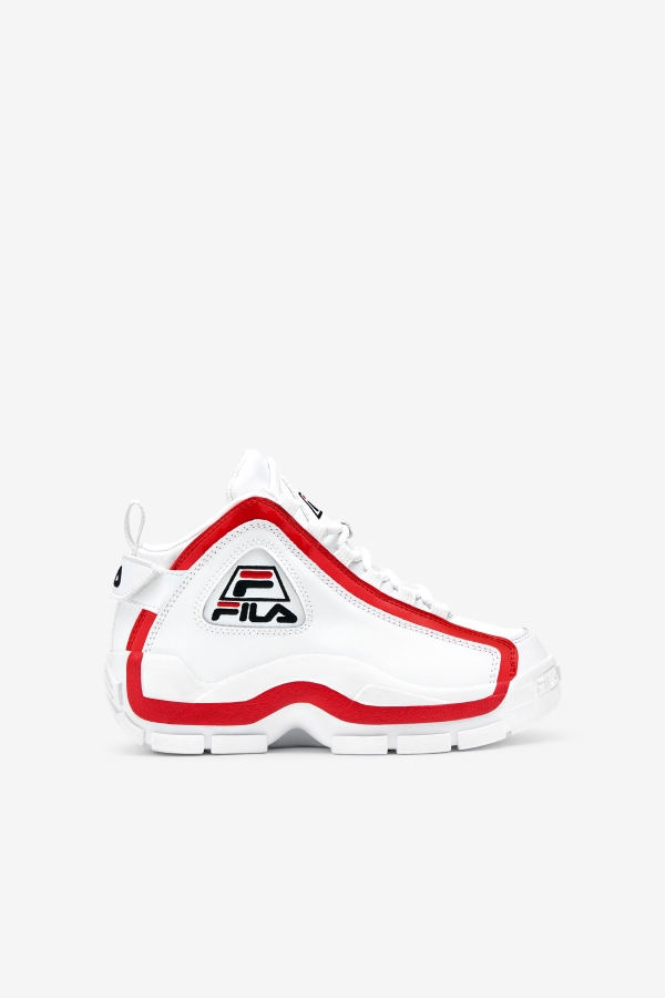 big kids' Grant Hill 2 White-Red-Black Fila