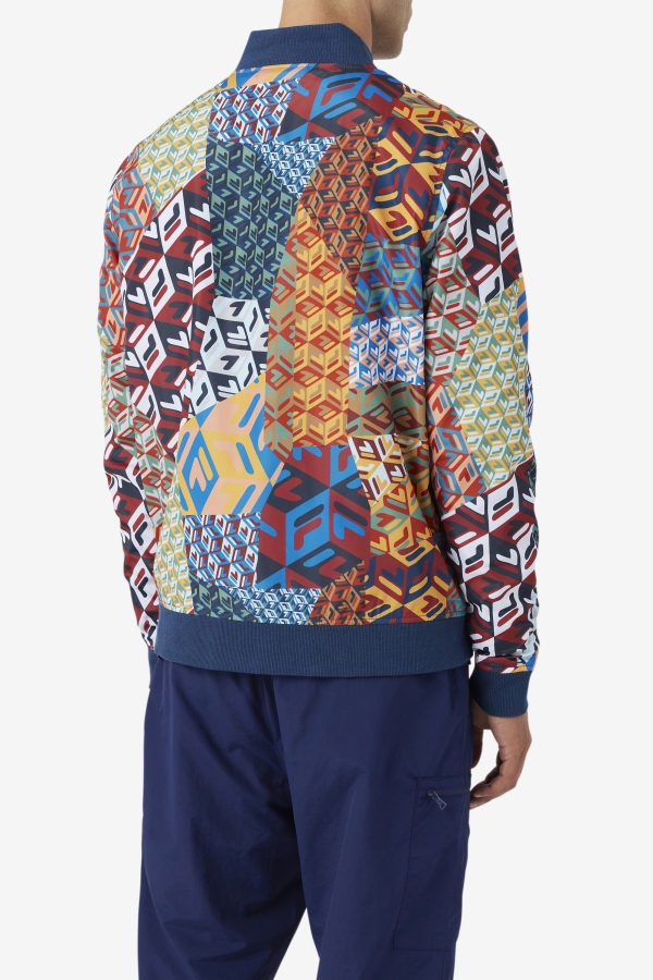 Mav Bomber Jacket Ocean-Yellow-White Fila