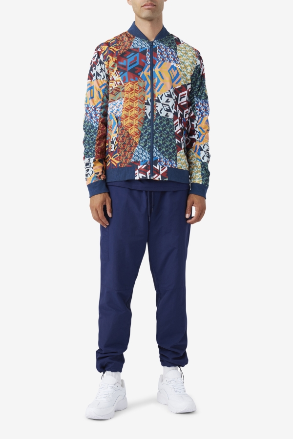 Mav Bomber Jacket Ocean-Yellow-White Fila