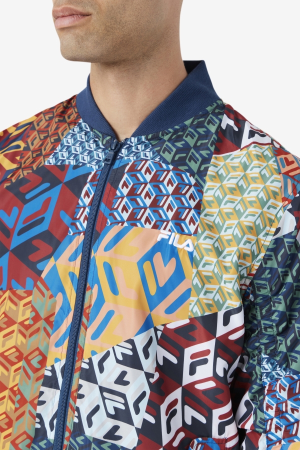 Mav Bomber Jacket Ocean-Yellow-White Fila