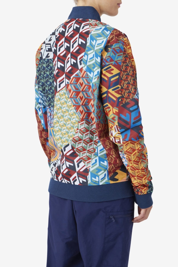 Mav Bomber Jacket Ocean-Yellow-White Fila