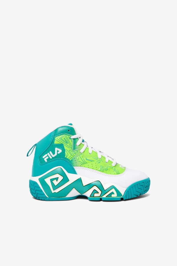 Big Kids' Mb White-Ceramic-Green Fila