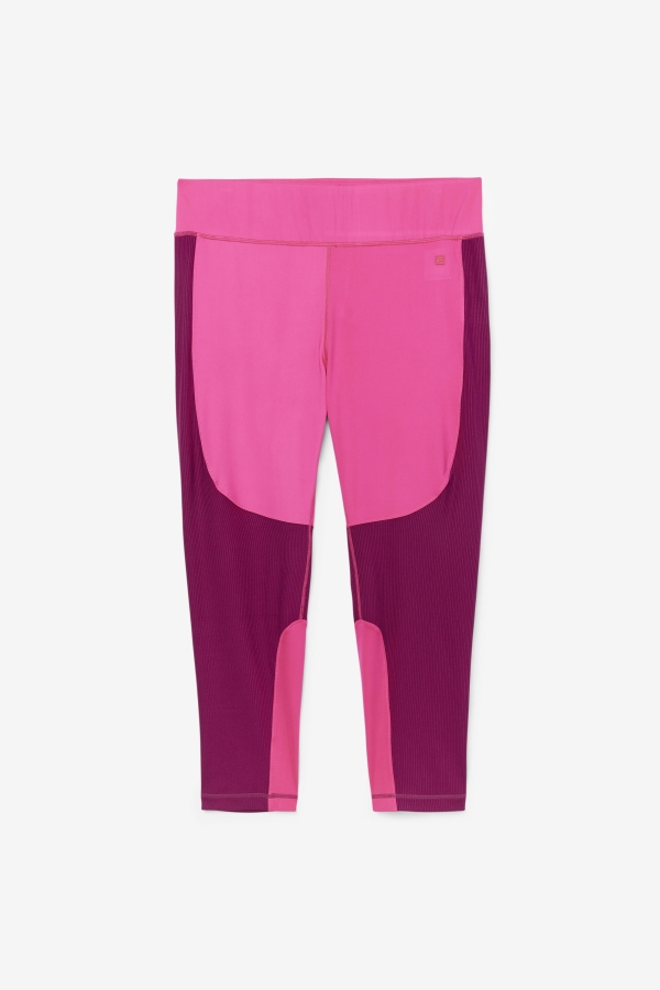 Forza Textured Long Legging Bright Pink-Magenta Purple Fila