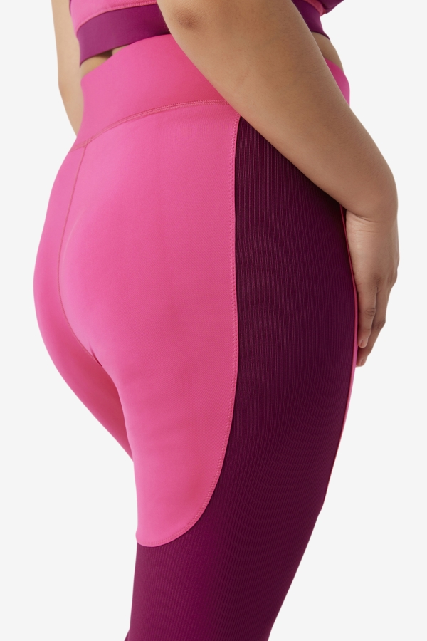 Forza Textured Long Legging Bright Pink-Magenta Purple Fila
