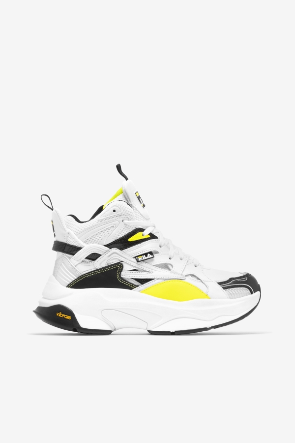 Fila Women's Hallasan Mid Premium White-Black-Lemon Tonic