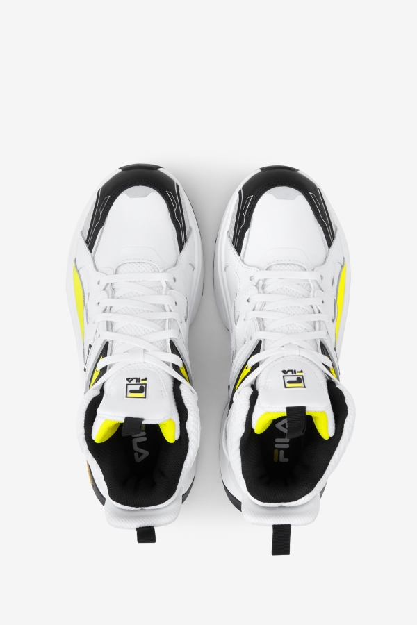 Fila Women\'s Hallasan Mid Premium White-Black-Lemon Tonic
