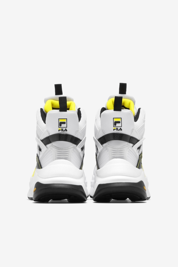 Fila Women\'s Hallasan Mid Premium White-Black-Lemon Tonic