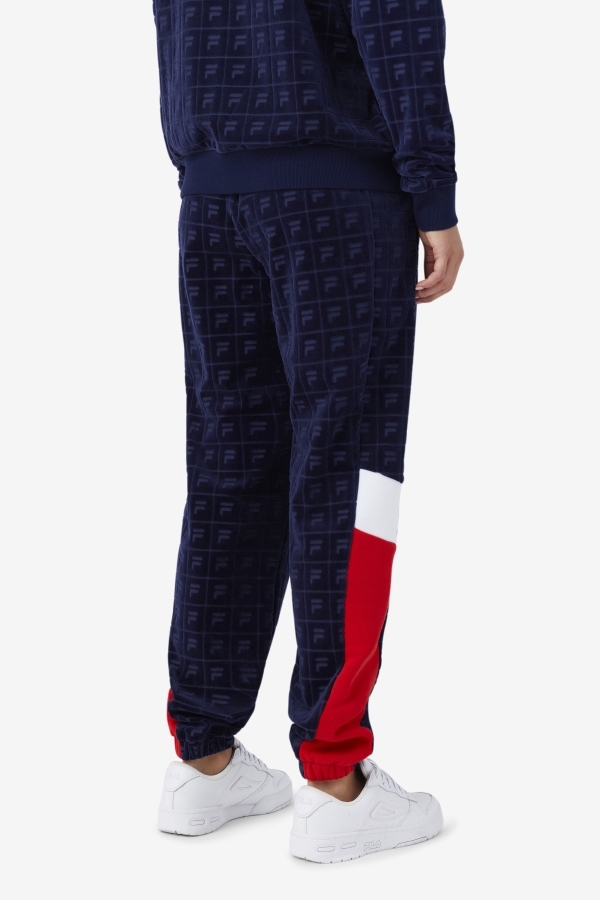 Navy-Red-White Helen Velour Jogger Fila