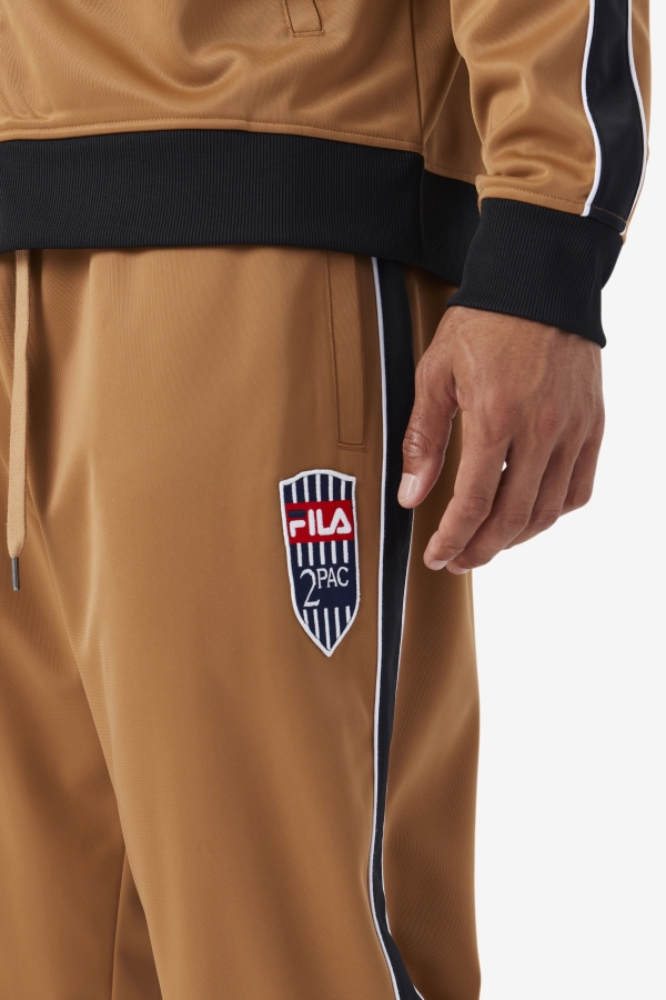 Tobacco Brown-White 2Pac Track Pant Fila