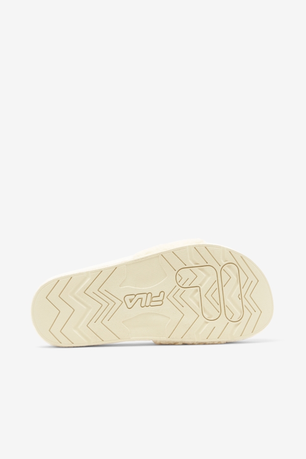 Cream-Navy-Red Fila Women\'s Fuzzy Drifter