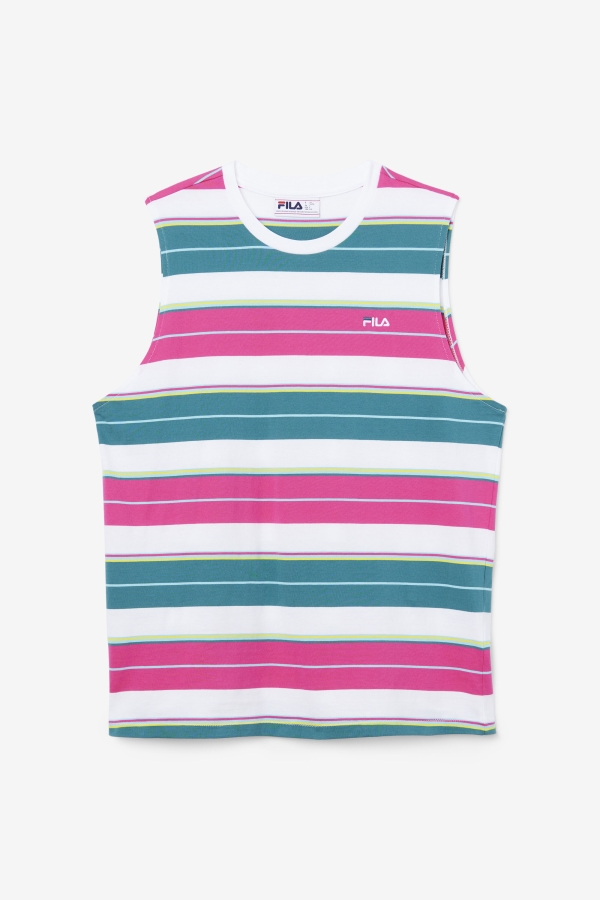 White-Purple-Bayou Sandu Sleeveless Tee Fila