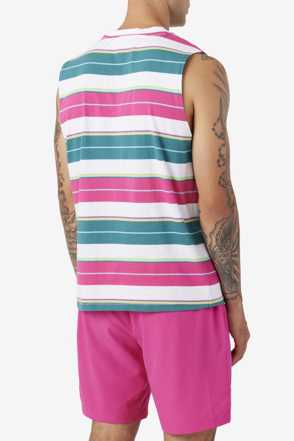White-Purple-Bayou Sandu Sleeveless Tee Fila