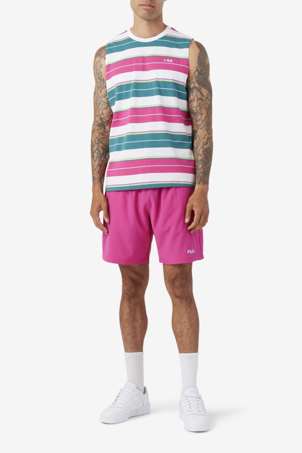 White-Purple-Bayou Sandu Sleeveless Tee Fila