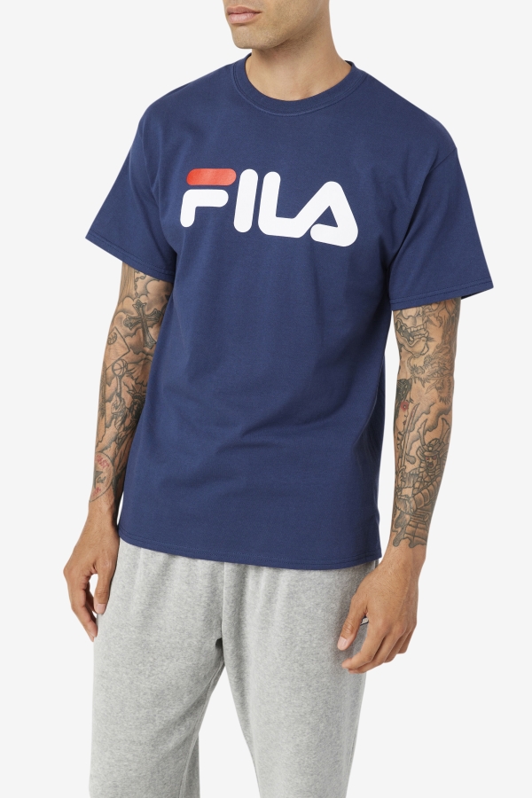 Navy-White-Red Men\'s Logo Tee Fila
