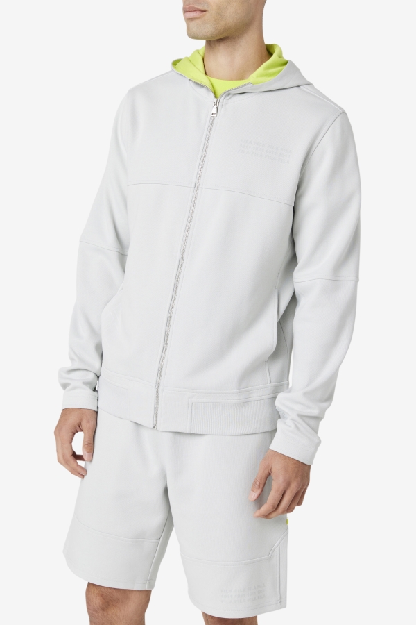Kayra Full Zip Hoodie Fila Stone-Lime Punch
