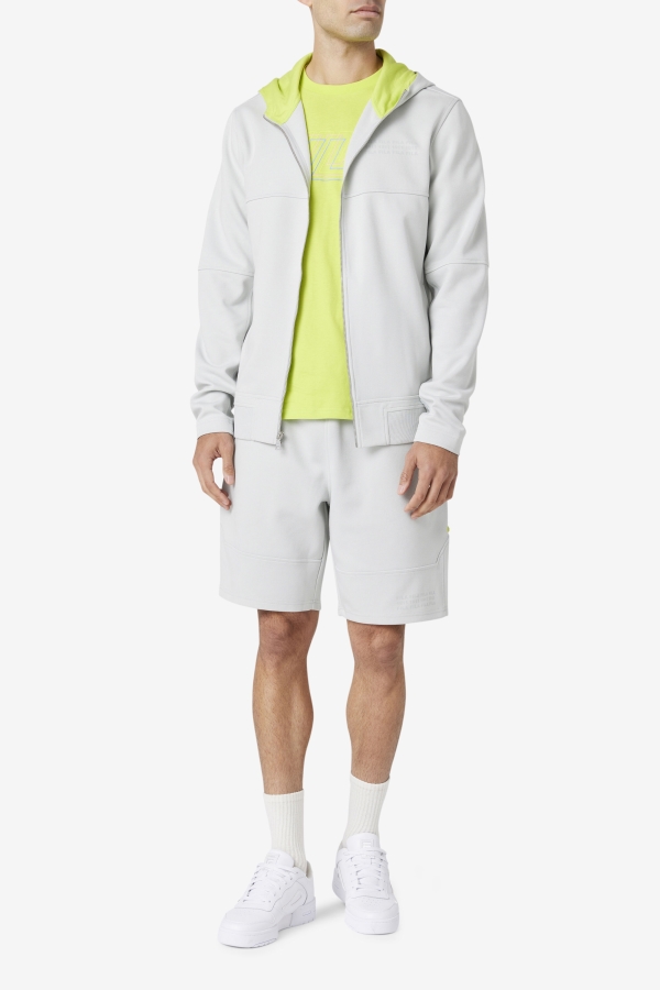 Kayra Full Zip Hoodie Fila Stone-Lime Punch