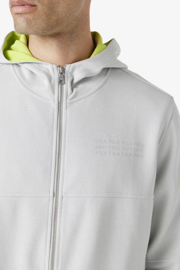 Kayra Full Zip Hoodie Fila Stone-Lime Punch