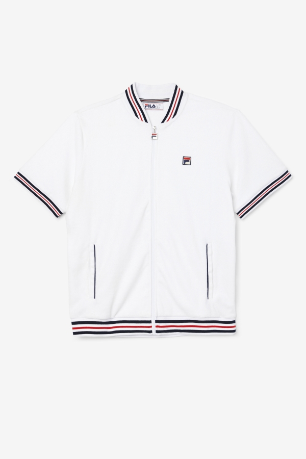 White-Navy Estudio Velour Jacket Fila