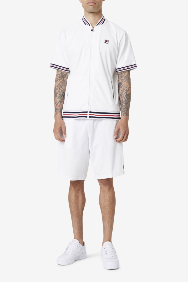 White-Navy Estudio Velour Jacket Fila