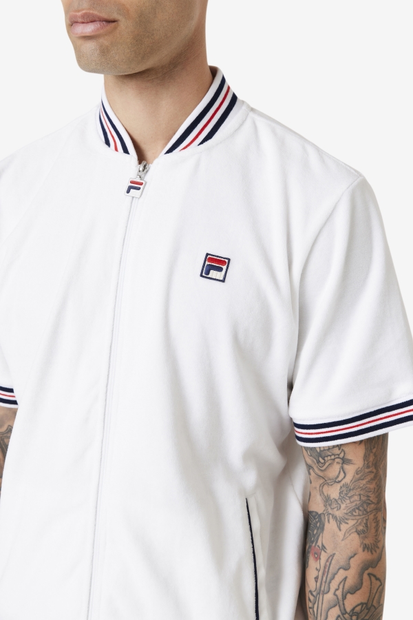 White-Navy Estudio Velour Jacket Fila