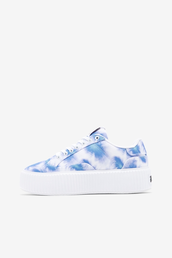 Fila Bright Cobalt-Storm Blue-White Women\'s Sandblast Oversole Tie Dye