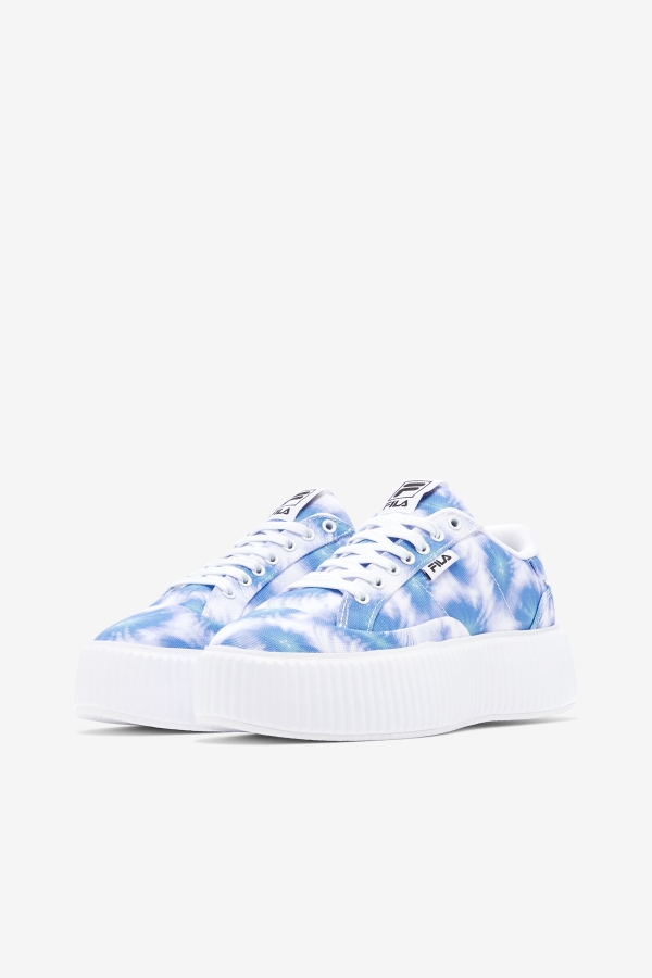 Fila Bright Cobalt-Storm Blue-White Women\'s Sandblast Oversole Tie Dye