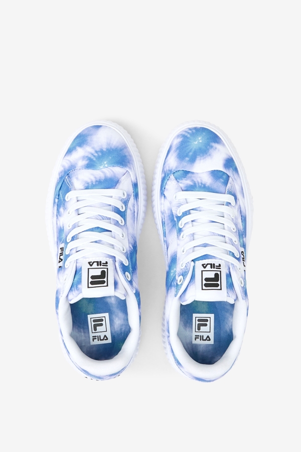 Fila Bright Cobalt-Storm Blue-White Women\'s Sandblast Oversole Tie Dye