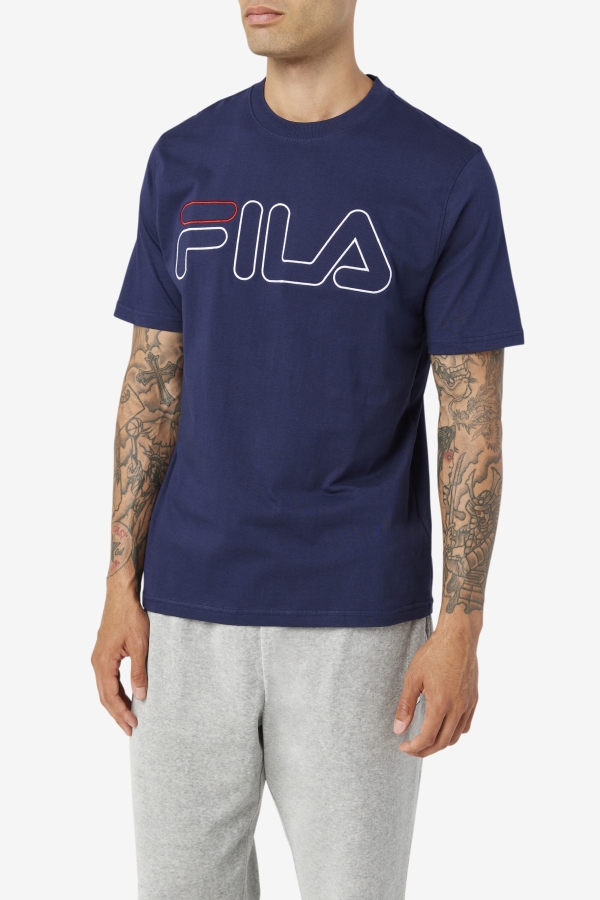 Navy-White-Red Fila borough tee