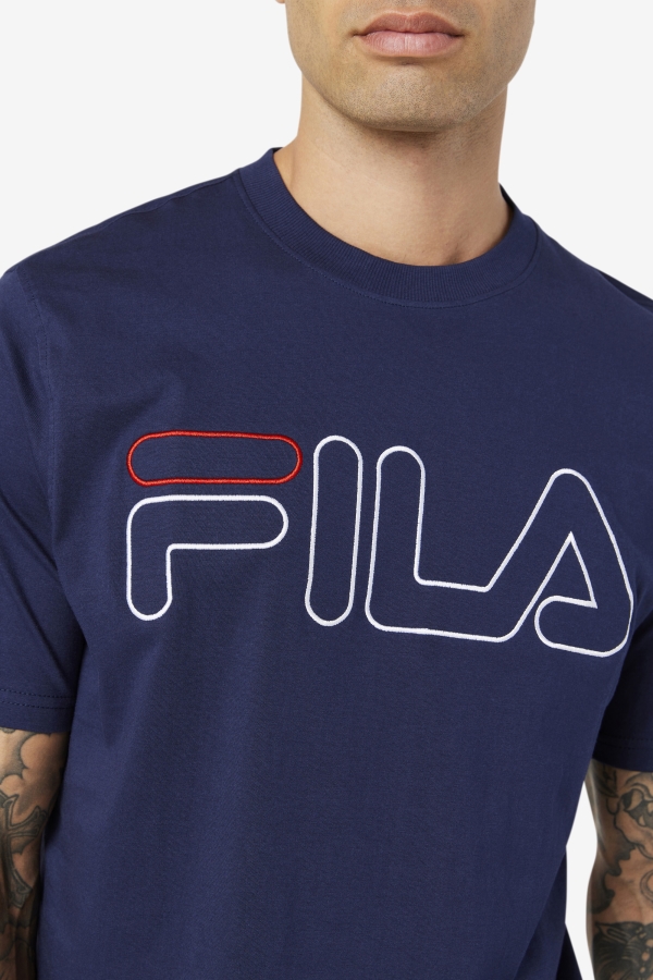 Navy-White-Red Fila borough tee