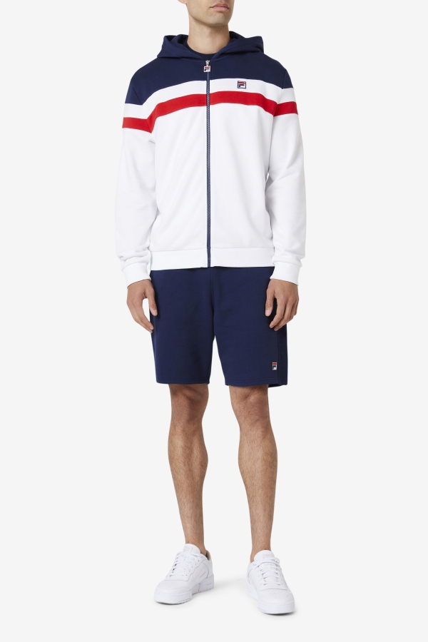 White-Navy-Red Fila Arlo Hoodie