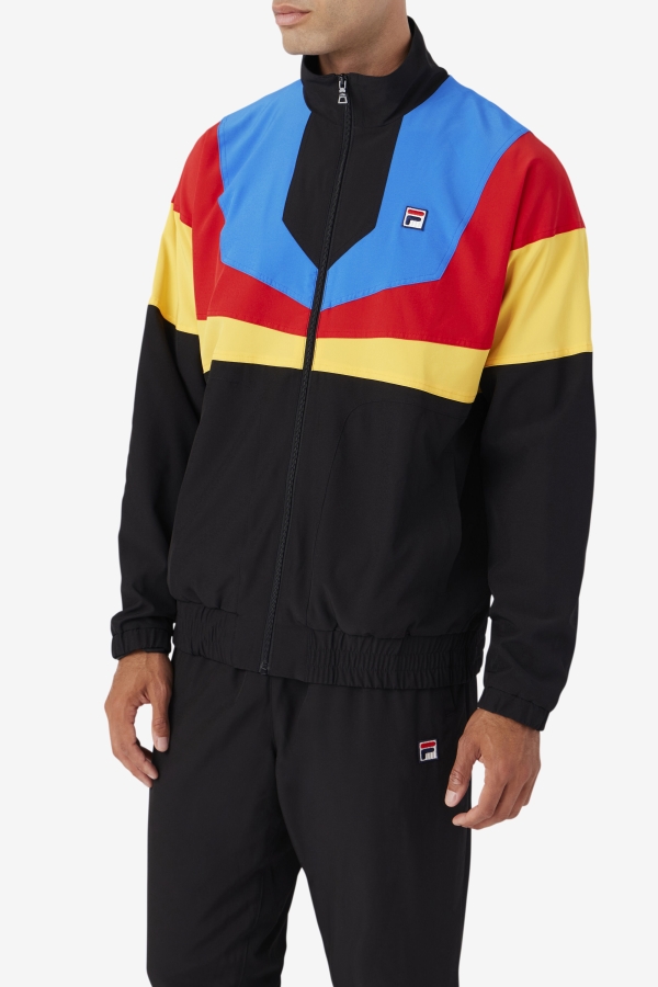 Amar Track Jacket Fila Black-Gold-Red-Blue-White