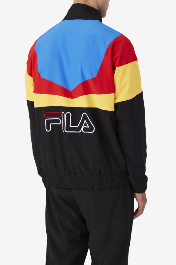 Amar Track Jacket Fila Black-Gold-Red-Blue-White