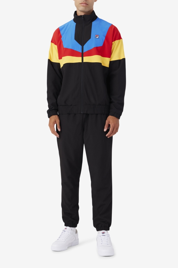 Amar Track Jacket Fila Black-Gold-Red-Blue-White