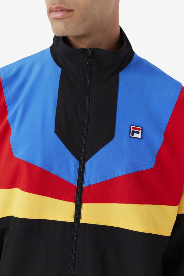 Amar Track Jacket Fila Black-Gold-Red-Blue-White