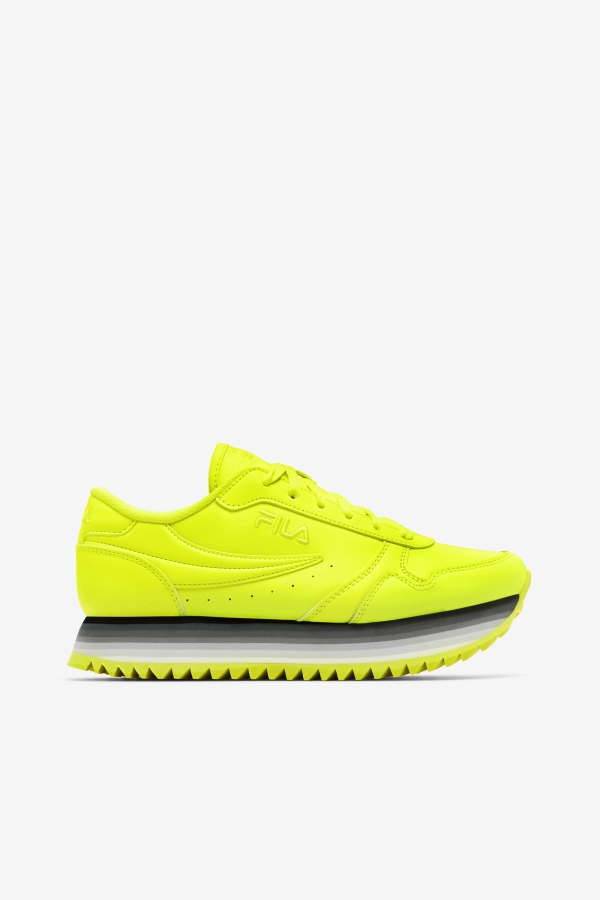 Women\'s Orbit Stripe Fila Yellow-Black-Brilliant White
