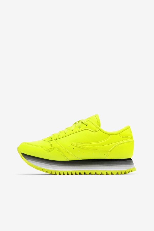 Women\'s Orbit Stripe Fila Yellow-Black-Brilliant White