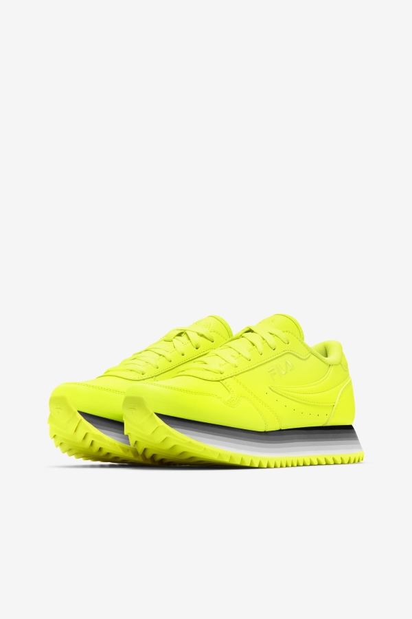 Women\'s Orbit Stripe Fila Yellow-Black-Brilliant White