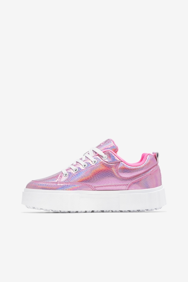 Cotton Candy-White Fila Women\'s Sandblast Iridescent Snake
